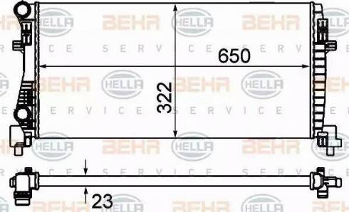 BEHR HELLA Service 8MK 376 901-404 - Radiatore, Raffreddamento motore autozon.pro