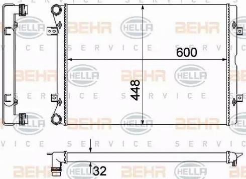 BEHR HELLA Service 8MK 376 901-101 - Radiatore, Raffreddamento motore autozon.pro