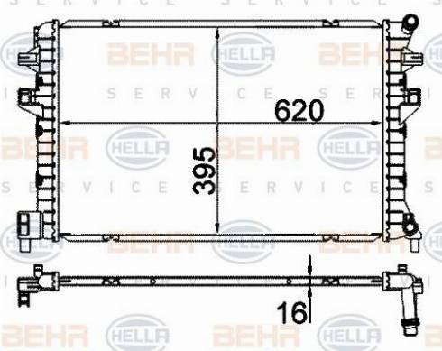 BEHR HELLA Service 8MK 376 912-234 - Radiatore bassa temperatura, Intercooler autozon.pro