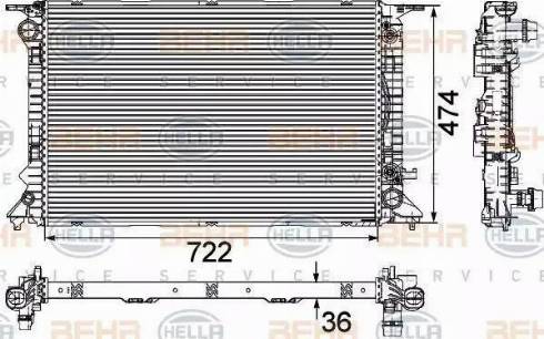 BEHR HELLA Service 8MK 376 745-651 - Radiatore, Raffreddamento motore autozon.pro