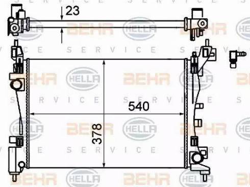 BEHR HELLA Service 8MK 376 754-574 - Radiatore, Raffreddamento motore autozon.pro