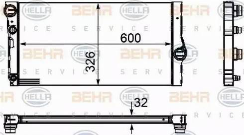 BEHR HELLA Service 8MK 376 754-131 - Radiatore, Raffreddamento motore autozon.pro