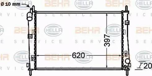 BEHR HELLA Service 8MK 376 754-781 - Radiatore, Raffreddamento motore autozon.pro