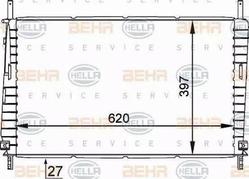 BEHR HELLA Service 8MK 376 755-301 - Radiatore, Raffreddamento motore autozon.pro