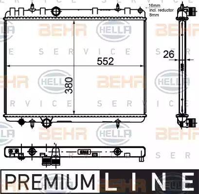 BEHR HELLA Service 8MK 376 755-331 - Radiatore, Raffreddamento motore autozon.pro