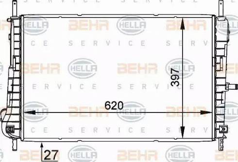 BEHR HELLA Service 8MK 376 755-291 - Radiatore, Raffreddamento motore autozon.pro