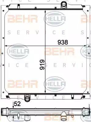 BEHR HELLA Service 8MK 376 750-621 - Radiatore, Raffreddamento motore autozon.pro