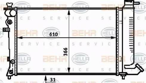 BEHR HELLA Service 8MK 376 750-151 - Radiatore, Raffreddamento motore autozon.pro