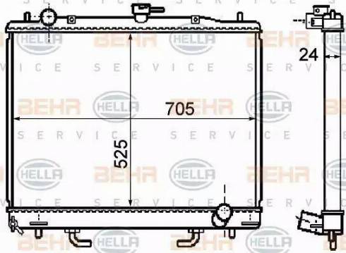 BEHR HELLA Service 8MK 376 753-661 - Radiatore, Raffreddamento motore autozon.pro