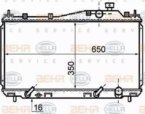 BEHR HELLA Service 8MK 376 753-631 - Radiatore, Raffreddamento motore autozon.pro