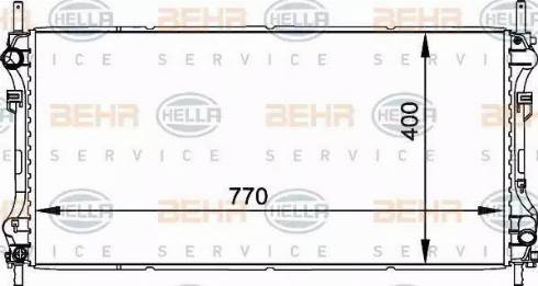 BEHR HELLA Service 8MK 376 764-091 - Radiatore, Raffreddamento motore autozon.pro