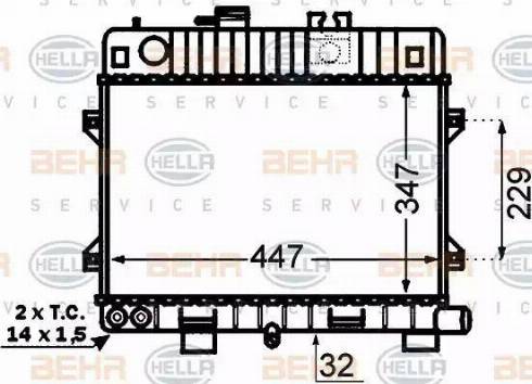 BEHR HELLA Service 8MK 376 766-451 - Radiatore, Raffreddamento motore autozon.pro