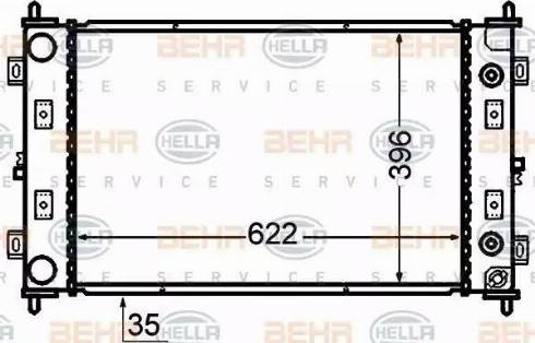 BEHR HELLA Service 8MK 376 766-511 - Radiatore, Raffreddamento motore autozon.pro