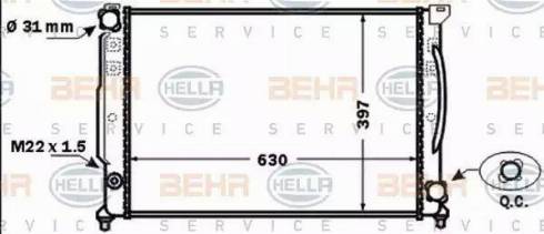 BEHR HELLA Service 8MK 376 766-131 - Radiatore, Raffreddamento motore autozon.pro