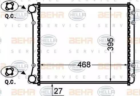 BEHR HELLA Service 8MK 376 766-281 - Radiatore, Raffreddamento motore autozon.pro