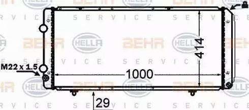 BEHR HELLA Service 8MK 376 766-751 - Radiatore, Raffreddamento motore autozon.pro