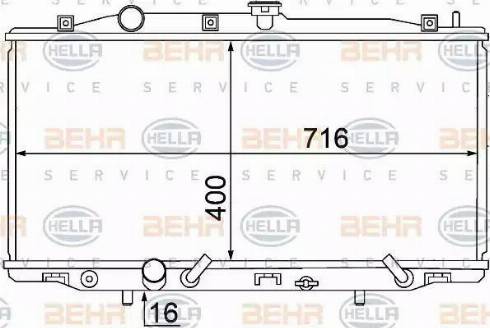 BEHR HELLA Service 8MK 376 768-371 - Radiatore, Raffreddamento motore autozon.pro