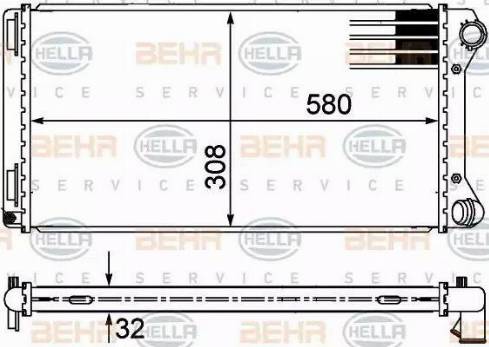 BEHR HELLA Service 8MK 376 767-631 - Radiatore, Raffreddamento motore autozon.pro