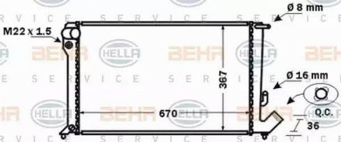 BEHR HELLA Service 8MK 376 767-011 - Radiatore, Raffreddamento motore autozon.pro