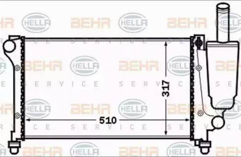 BEHR HELLA Service 8MK 376 767-741 - Radiatore, Raffreddamento motore autozon.pro