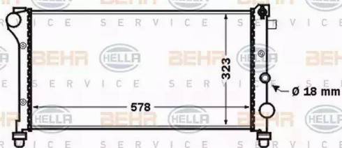 BEHR HELLA Service 8MK 376 767-761 - Radiatore, Raffreddamento motore autozon.pro