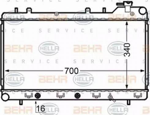 BEHR HELLA Service 8MK 376 704-561 - Radiatore, Raffreddamento motore autozon.pro