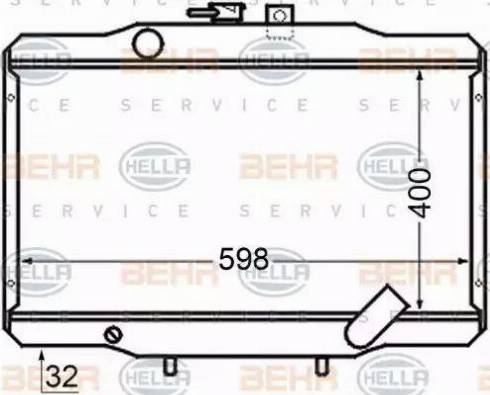 BEHR HELLA Service 8MK 376 705-741 - Radiatore, Raffreddamento motore autozon.pro