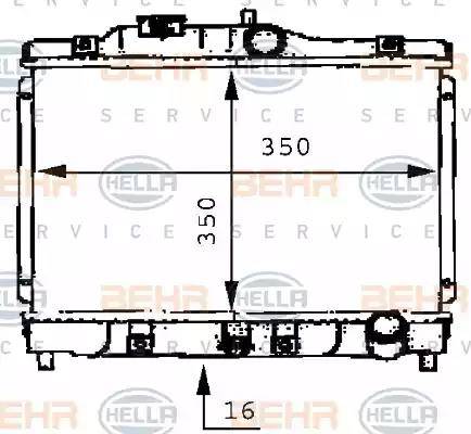 BEHR HELLA Service 8MK 376 706-691 - Radiatore, Raffreddamento motore autozon.pro