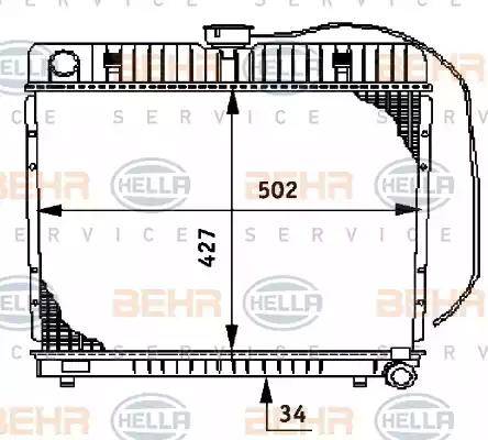 BEHR HELLA Service 8MK 376 706-191 - Radiatore, Raffreddamento motore autozon.pro