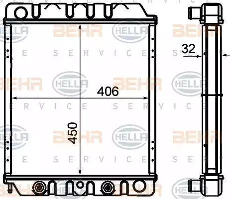 BEHR HELLA Service 8MK 376 706-791 - Radiatore, Raffreddamento motore autozon.pro