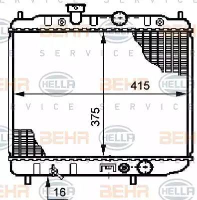 BEHR HELLA Service 8MK 376 708-541 - Radiatore, Raffreddamento motore autozon.pro