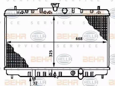 BEHR HELLA Service 8MK 376 708-571 - Radiatore, Raffreddamento motore autozon.pro