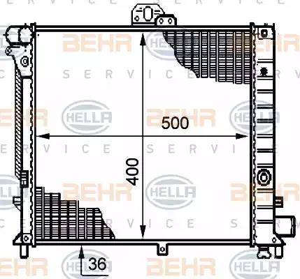 BEHR HELLA Service 8MK 376 708-781 - Radiatore, Raffreddamento motore autozon.pro