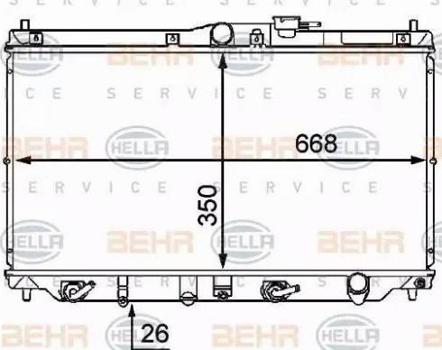 BEHR HELLA Service 8MK 376 707-431 - Radiatore, Raffreddamento motore autozon.pro