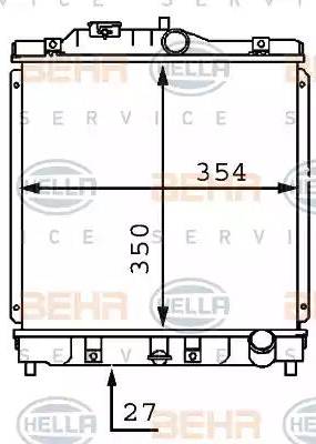 BEHR HELLA Service 8MK 376 707-551 - Radiatore, Raffreddamento motore autozon.pro