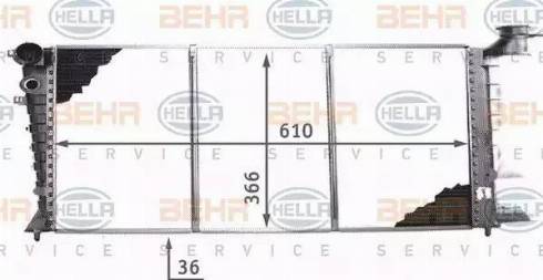 BEHR HELLA Service 8MK 376 707-141 - Radiatore, Raffreddamento motore autozon.pro