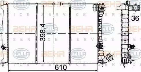 BEHR HELLA Service 8MK 376 707-171 - Radiatore, Raffreddamento motore autozon.pro