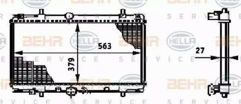 BEHR HELLA Service 8MK 376 719-291 - Radiatore, Raffreddamento motore autozon.pro