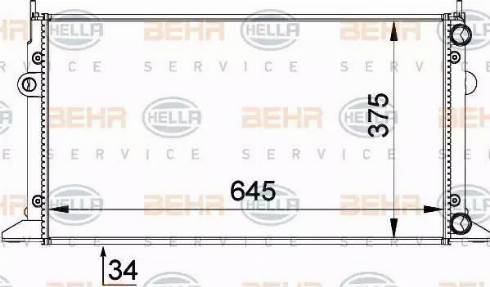 BEHR HELLA Service 8MK 376 719-711 - Radiatore, Raffreddamento motore autozon.pro