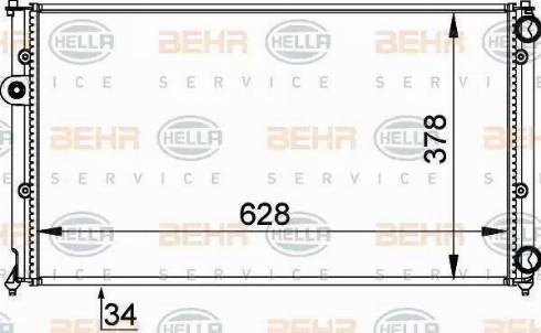 BEHR HELLA Service 8MK 376 714-451 - Radiatore, Raffreddamento motore autozon.pro