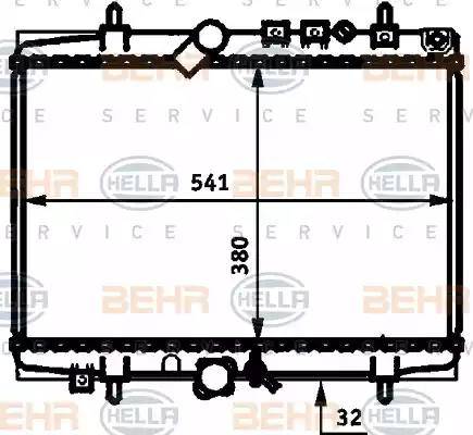 BEHR HELLA Service 8MK 376 714-421 - Radiatore, Raffreddamento motore autozon.pro