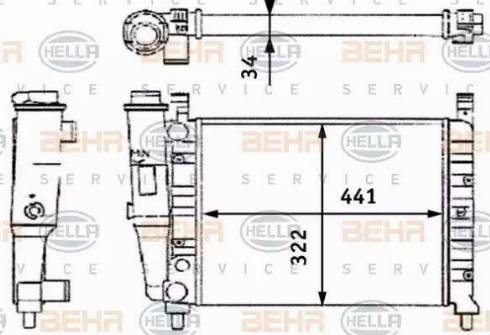 BEHR HELLA Service 8MK 376 714-051 - Radiatore, Raffreddamento motore autozon.pro