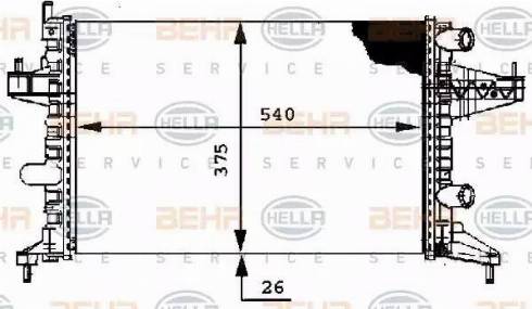 BEHR HELLA Service 8MK 376 714-344 - Radiatore, Raffreddamento motore autozon.pro