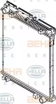 BEHR HELLA Service 8MK 376 714-211 - Radiatore, Raffreddamento motore autozon.pro