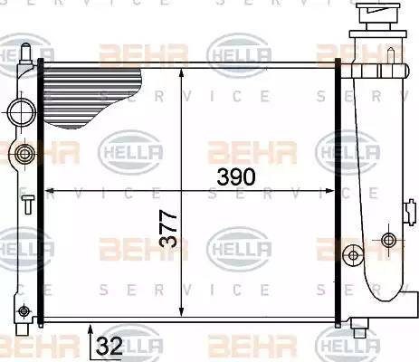 BEHR HELLA Service 8MK 376 715-391 - Radiatore, Raffreddamento motore autozon.pro