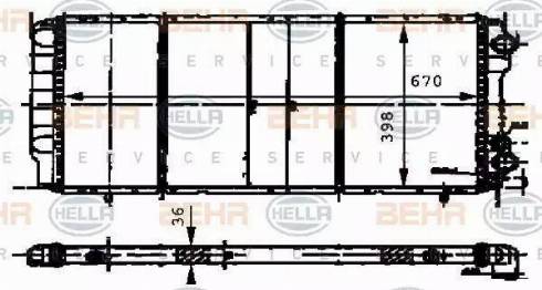 BEHR HELLA Service 8MK 376 716-574 - Radiatore, Raffreddamento motore autozon.pro