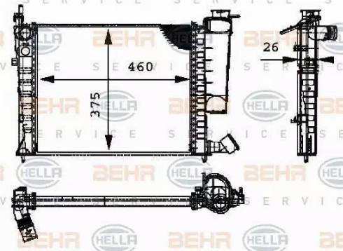 BEHR HELLA Service 8MK 376 716-631 - Radiatore, Raffreddamento motore autozon.pro