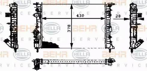 BEHR HELLA Service 8MK 376 716-164 - Radiatore, Raffreddamento motore autozon.pro