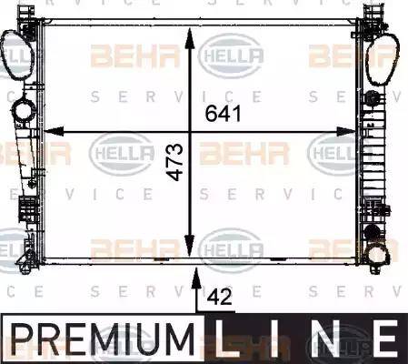 BEHR HELLA Service 8MK 376 716-331 - Radiatore, Raffreddamento motore autozon.pro