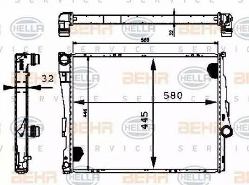 BEHR HELLA Service 8MK 376 716-244 - Radiatore, Raffreddamento motore autozon.pro